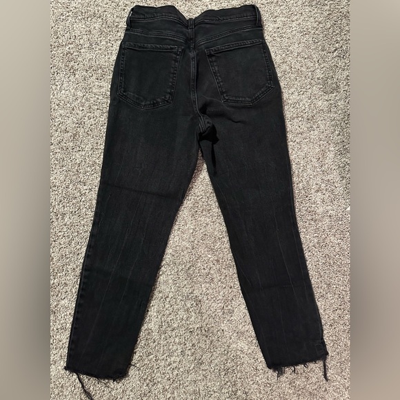 Old navy. Black denim. O.G straight high rise. Size 6. Never worn. - Picture 3 of 3